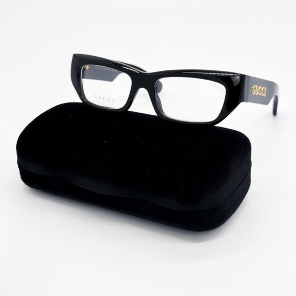 NEW GUCCI EYEGLASSES GG1297O 001 BLACK MEN EYEWEAR GUCCI - Picture 3 of 12